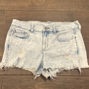 Old Navy Light Wash Frayed Denim Shorts